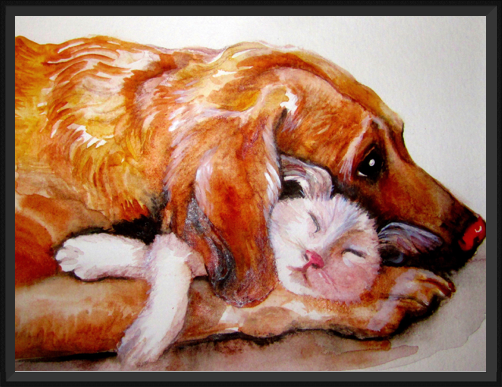 Cat and Dog
Watercolor
